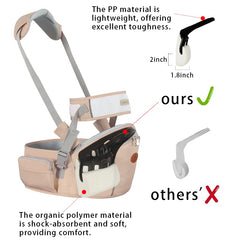 HHOCN hip seat carrier highlights soft inner cushion for cozy baby comfort.
