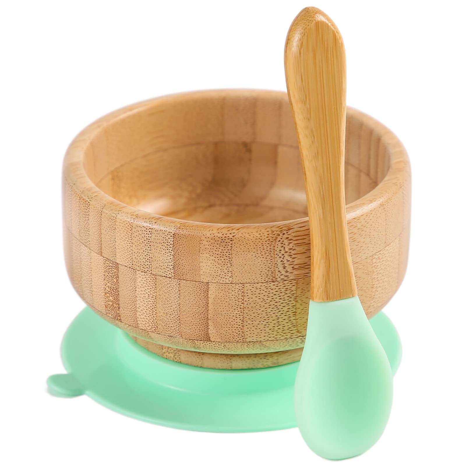 HI BABY MONMENT bamboo bowl with suction keeps mealtime mess-free and steady