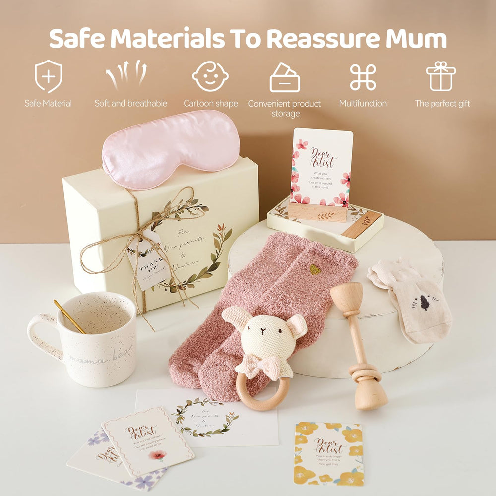 HI BABY MONMENT bunny rattle offers gentle, engaging play for newborns.