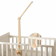 HI BABY MONMENT crib mobile arm assembly shows secure mounting for safe nursery setup.