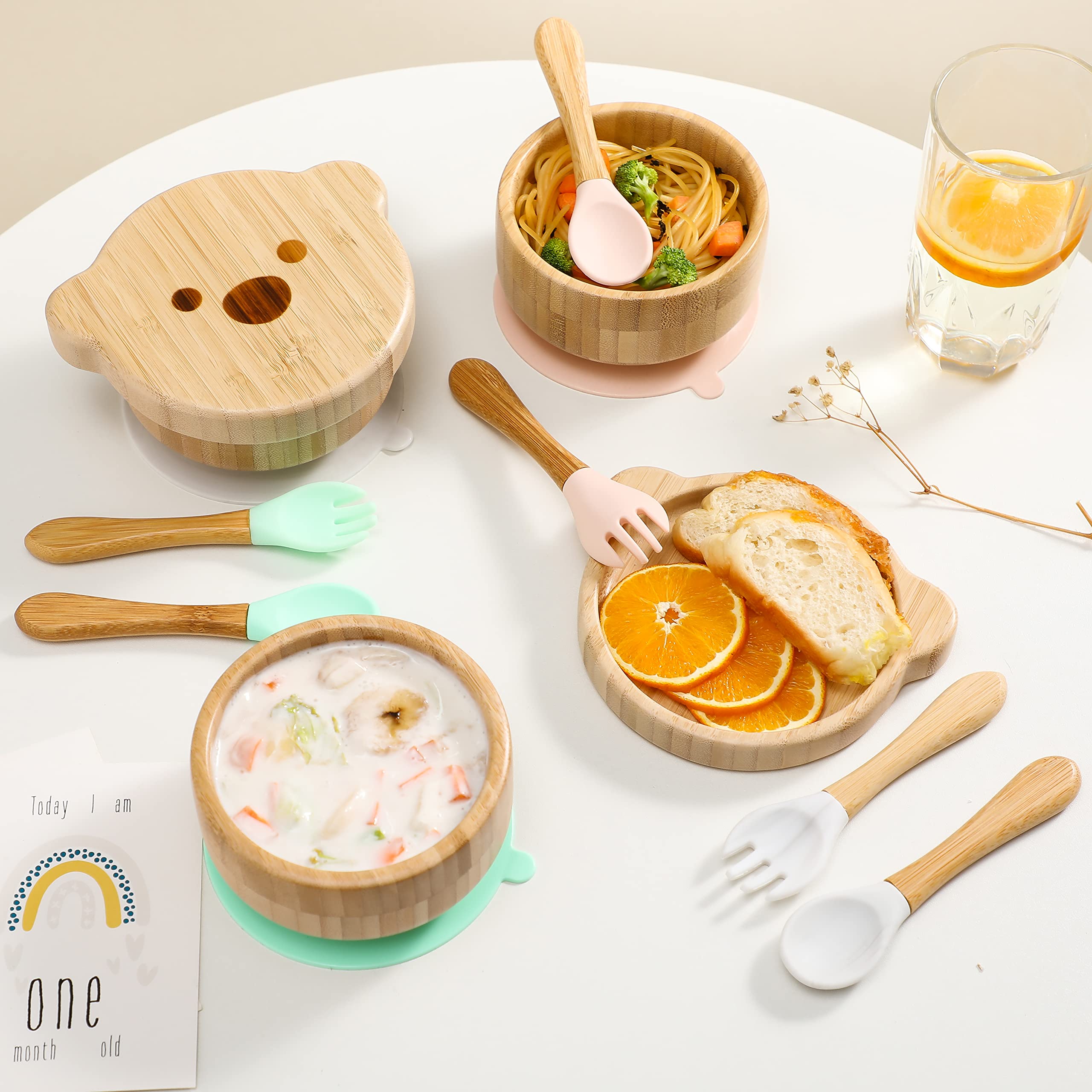 HI BABY MONMENT mealtime scene with bowl on table for calm family dining.