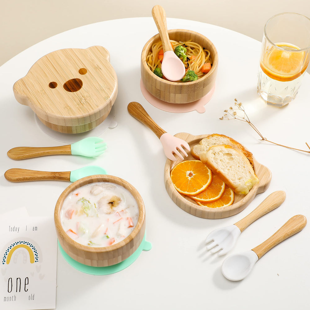 HI BABY MONMENT mealtime scene with bowl on table for calm family dining.