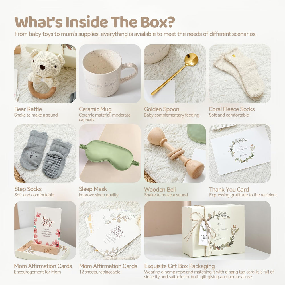 Hi Baby Monment wooden card stand neatly displays affirmations.