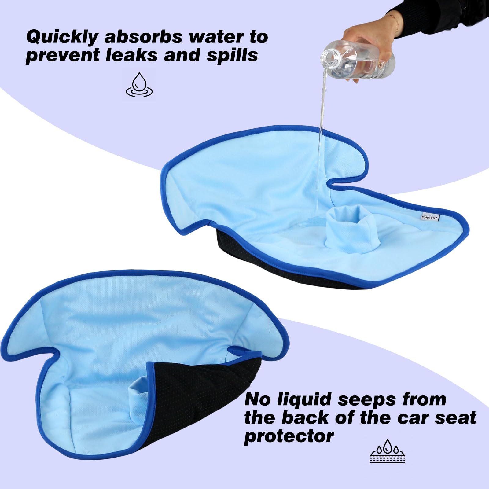 Hi Sprout Piddle Pad side-edge raised design for reliable leak containment.