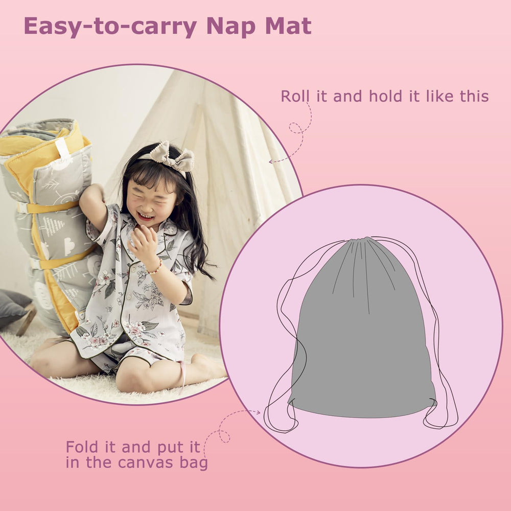 Hi Sprout Nap Mat Skin-Friendly Ultrasoft fabric offers gentle touch for sensitive skin