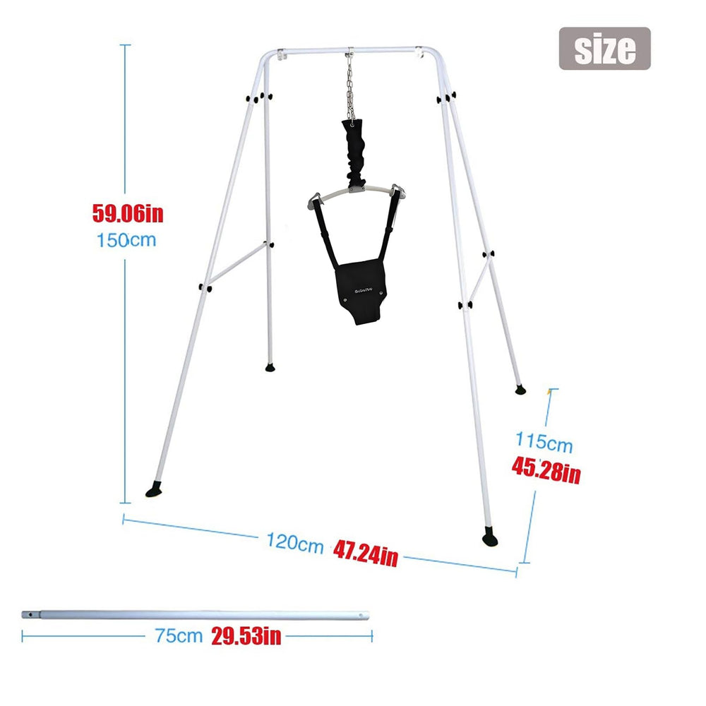 HI SUYI baby-door-jumper-dimensions shows a compact footprint for small spaces