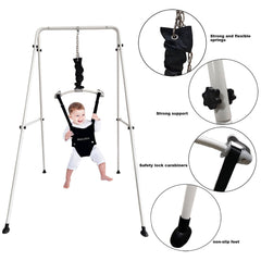 HI SUYI baby-door-jumper-kid-play demonstrates engaging indoor activity promoting coordination