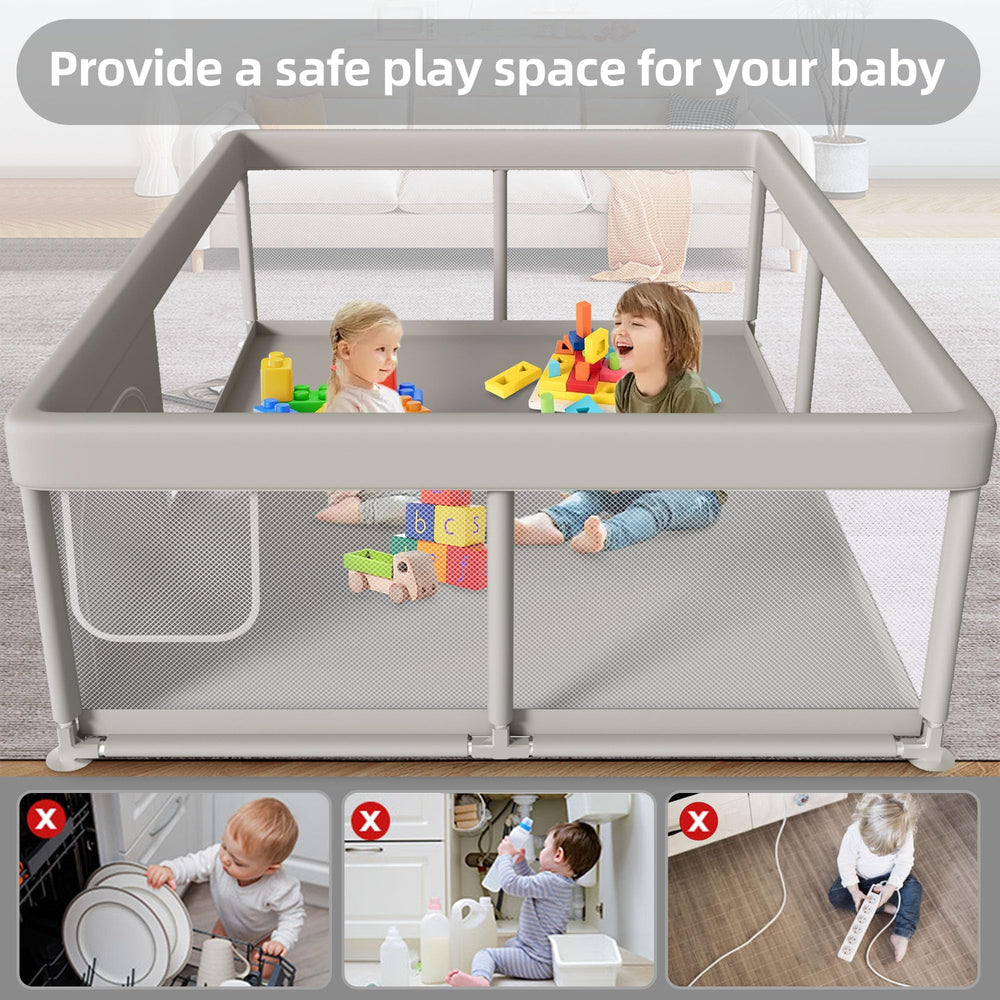 Hiaksedt baby playpen easy assembly with tools-free setup for fast use