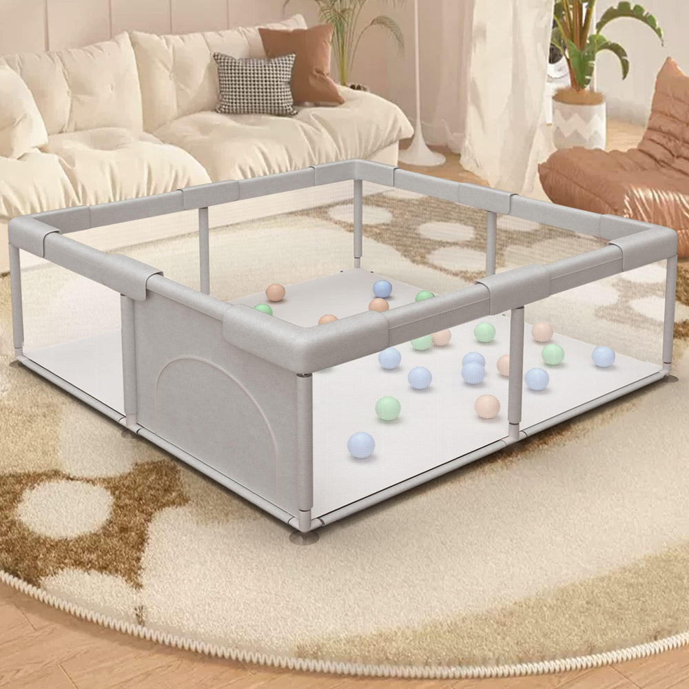 Hiaksedt baby playpen easy-clean fabric simplifies post-play cleanup