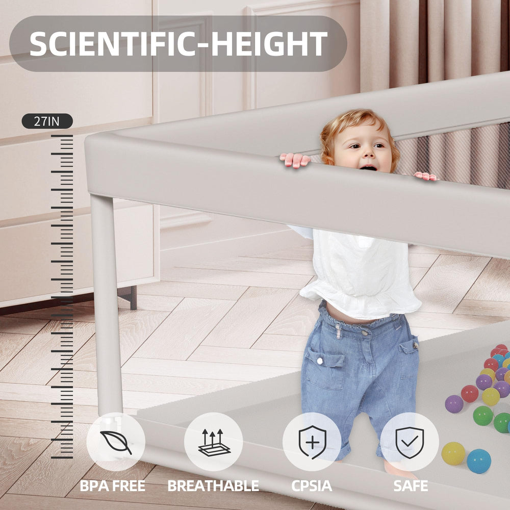 Hiaksedt baby playpen indoor outdoor use demonstrates versatile placement and portable setup