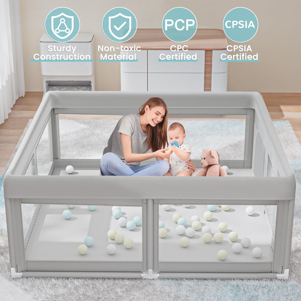 Hiaksedt baby playpen indoor outdoor use supports versatile living spaces.