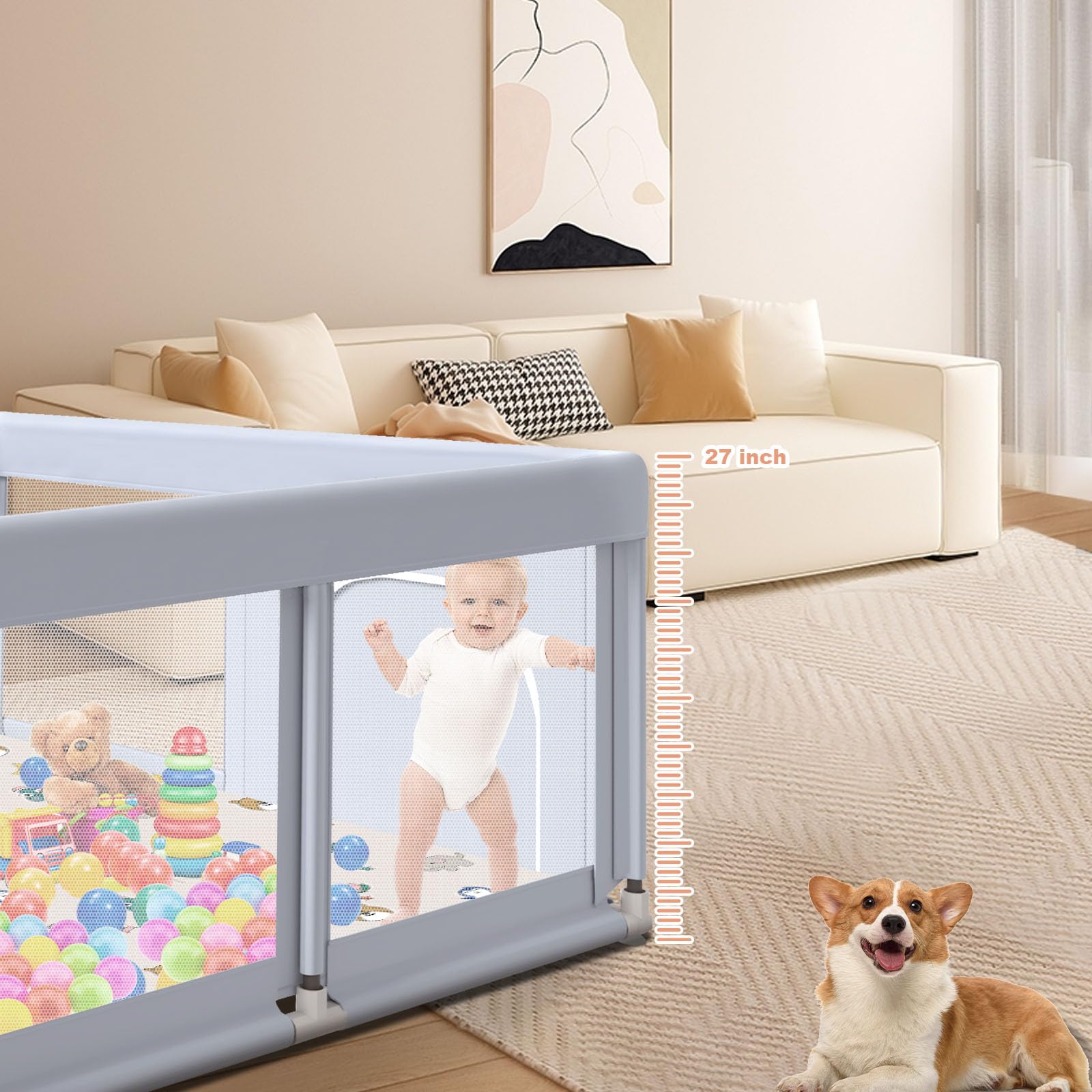 Hiaksedt playpen carry-case-portable offers convenient storage and transport.
