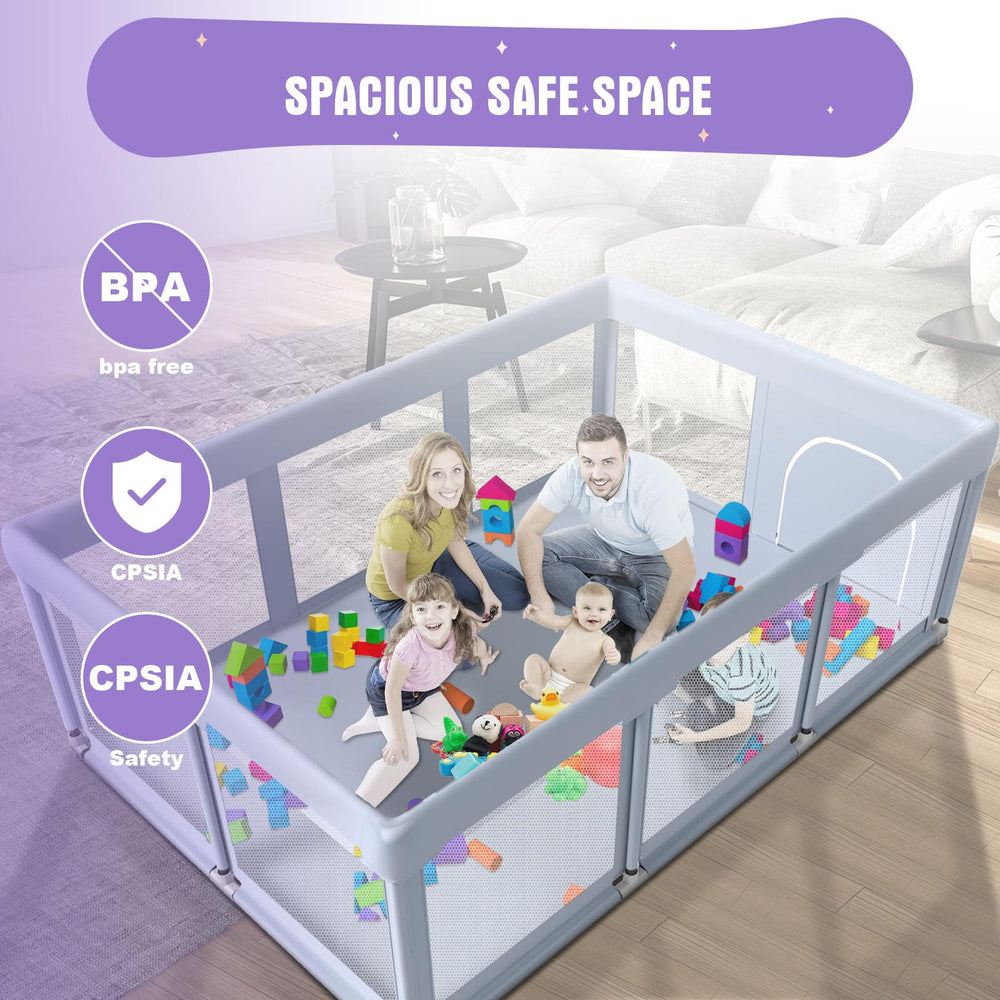 Hiaksedt playpen portable with carry case for travel.