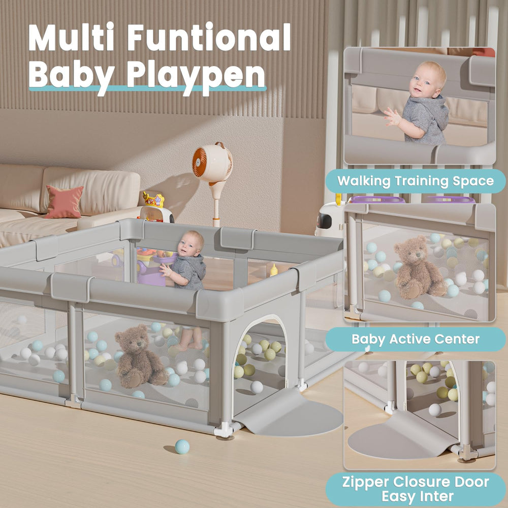 Hiaksedt playpen easy cleaning with damp cloth