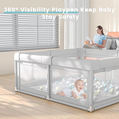 Hiaksedt playpen eight suction cups stabilizing the base