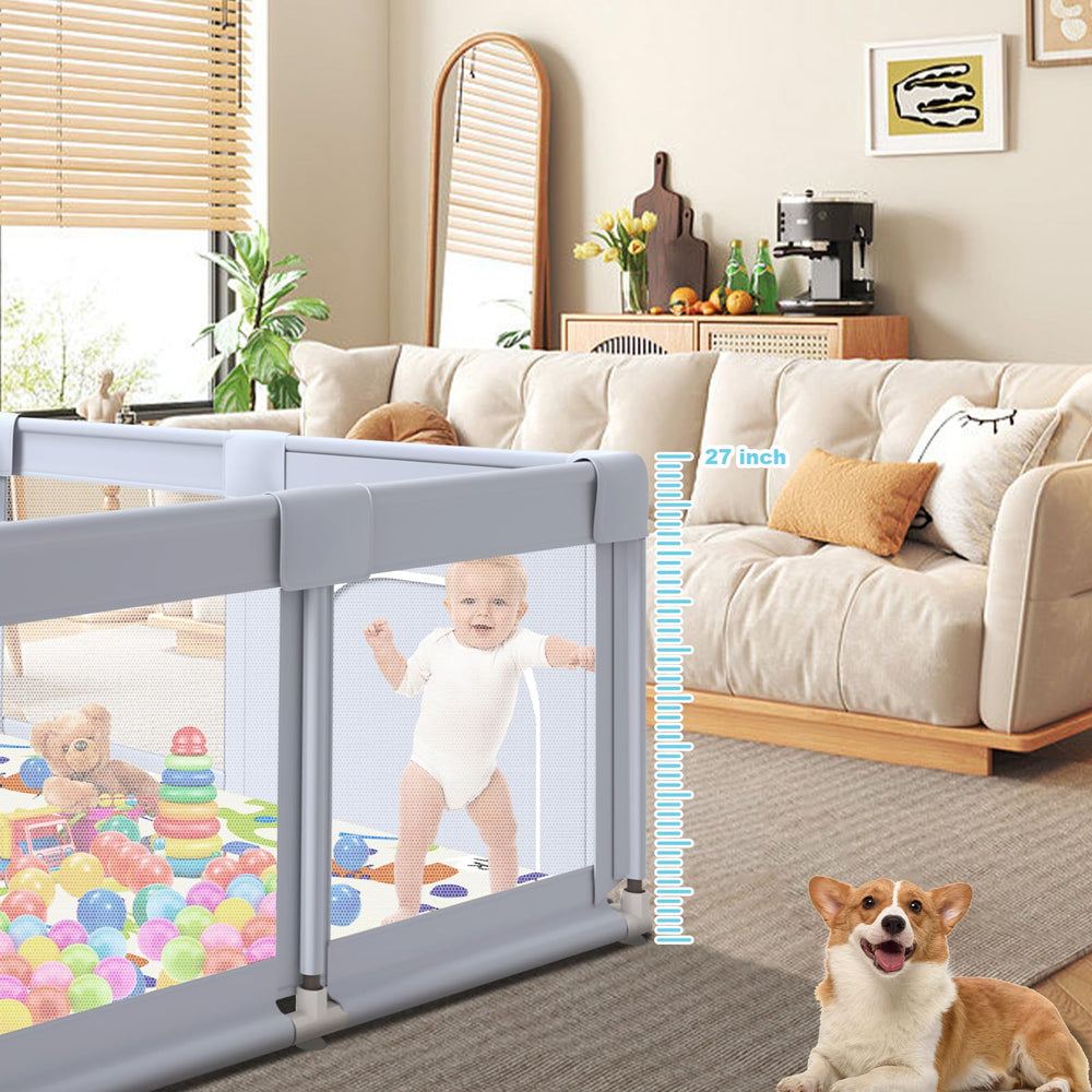 Hiaksedt playpen non-toxic fabric CPSIA-tested for peace of mind.