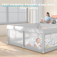 Hiaksedt playpen suction cups bottom provide stable footing on smooth floors.