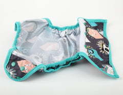 Hibaby cloth diaper cover with 3 rise settings adapts as baby grows.