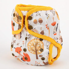 Hibaby Fox Forest cover double gusset close-up for secure containment