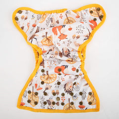 Hibaby Fox Forest diaper cover snaps close-up showing sturdy closures
