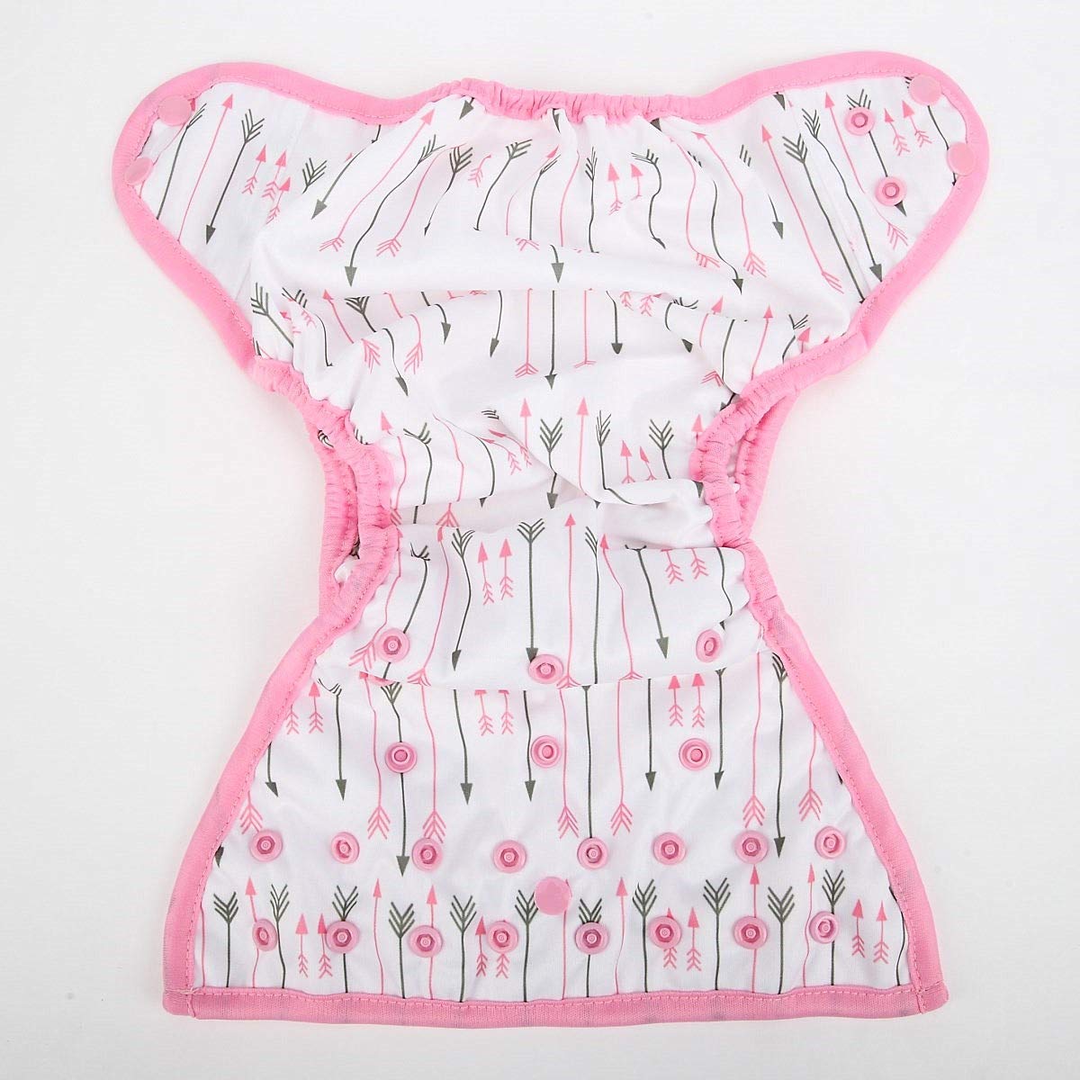 Hibaby diaper cover pink arrows reusable for multiple wears to save laundry.