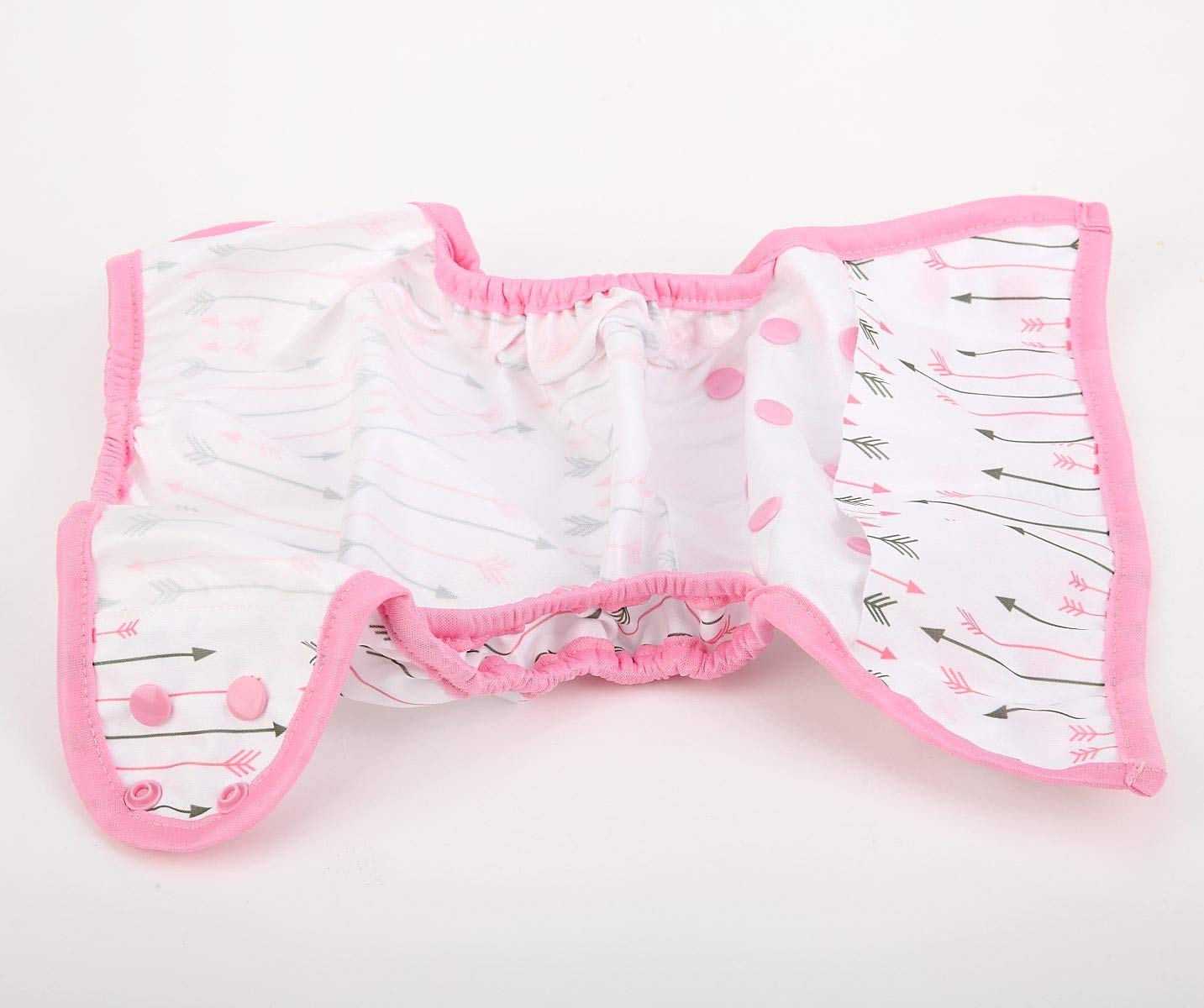 Hibaby diaper cover pink arrows with weight range 8-36 lbs for versatility.