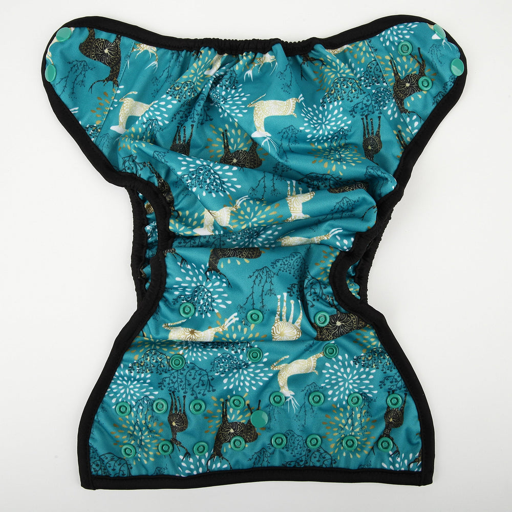 Hibaby snap closures blue deer cover enable quick, secure diaper changes