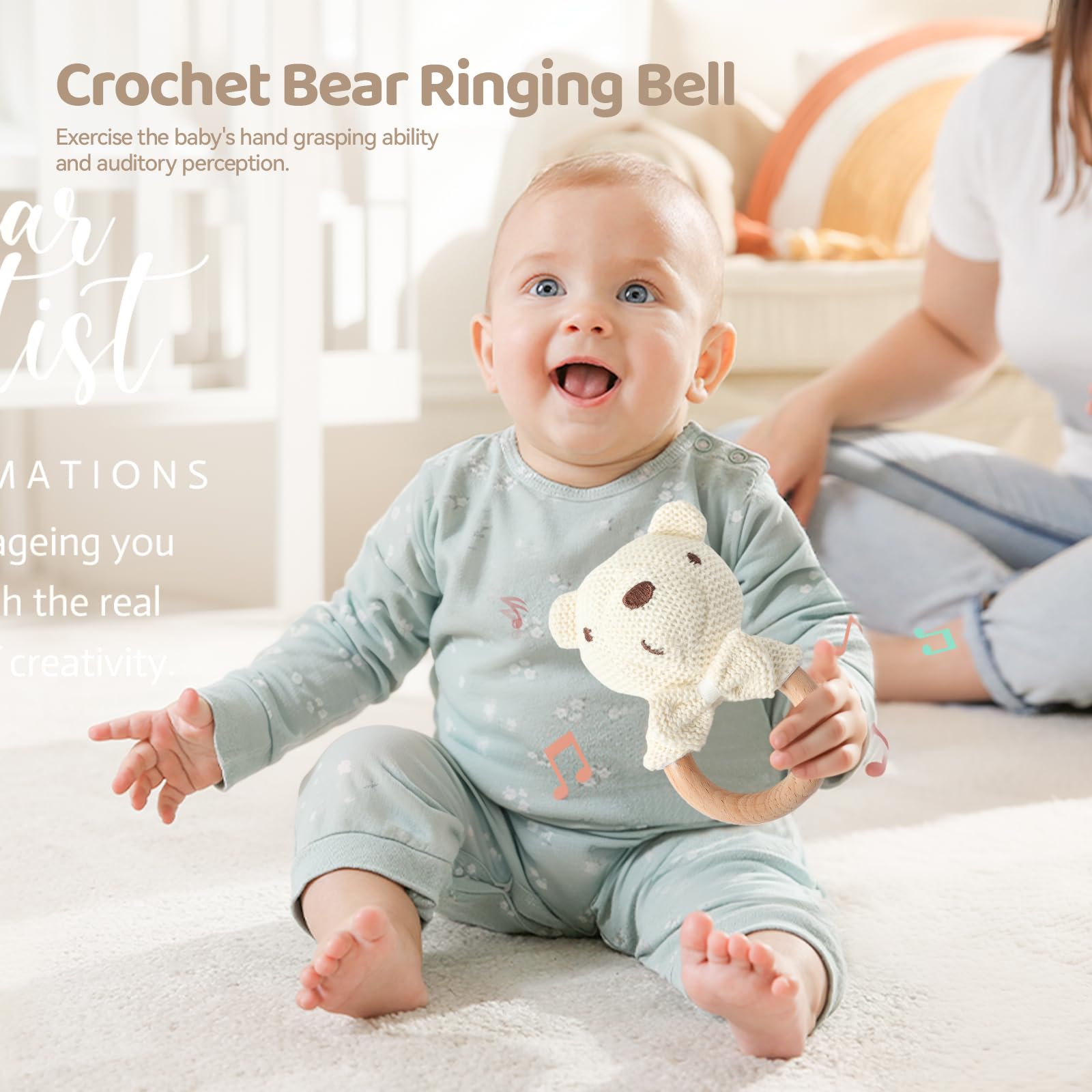HI BABY MONMENT close up teether for tiny hands