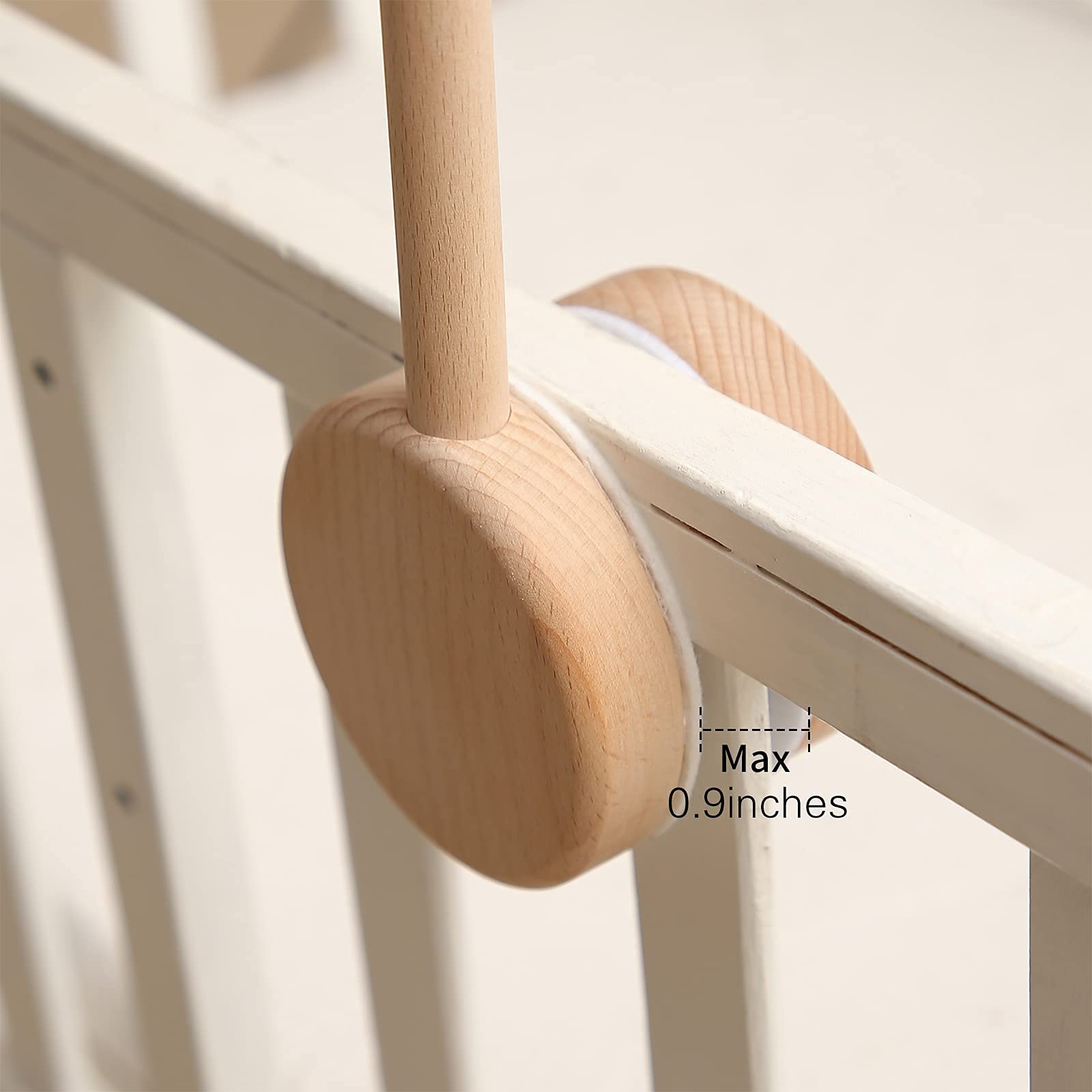 hibabymonment wooden arm crib mount sturdy removable arm for crib setup