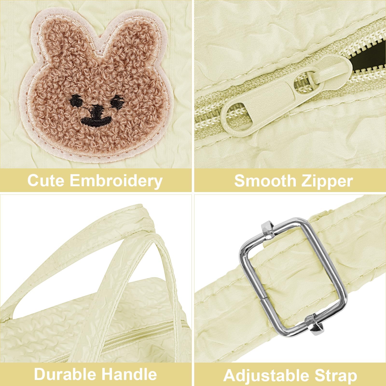 hibear yellow diaper bag with adjustable strap supports crossbody carrying