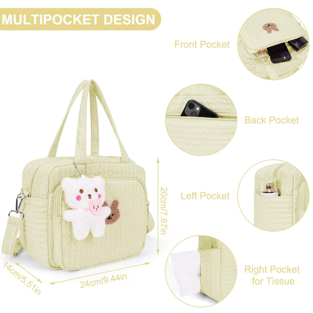 hibear baby diaper bag yellow on-the-go ready for hospital or daily use