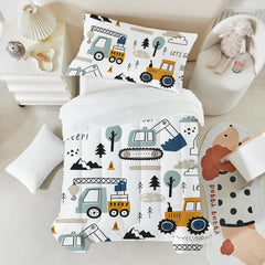 HICAND four-piece bedding set flat sheet detail shows crisp edges and a vibrant print.