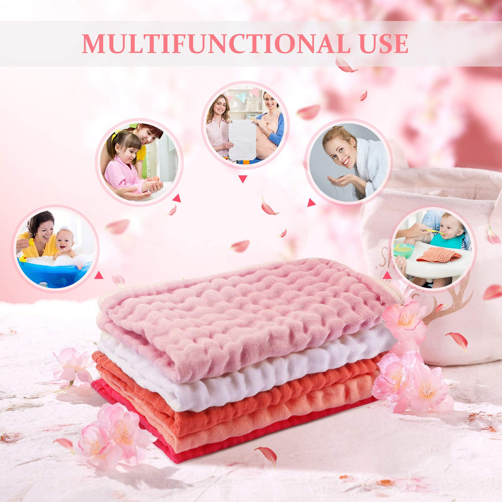 Hicarer large baby burp cloth 20x10 inches, versatile for bibs and washcloths.