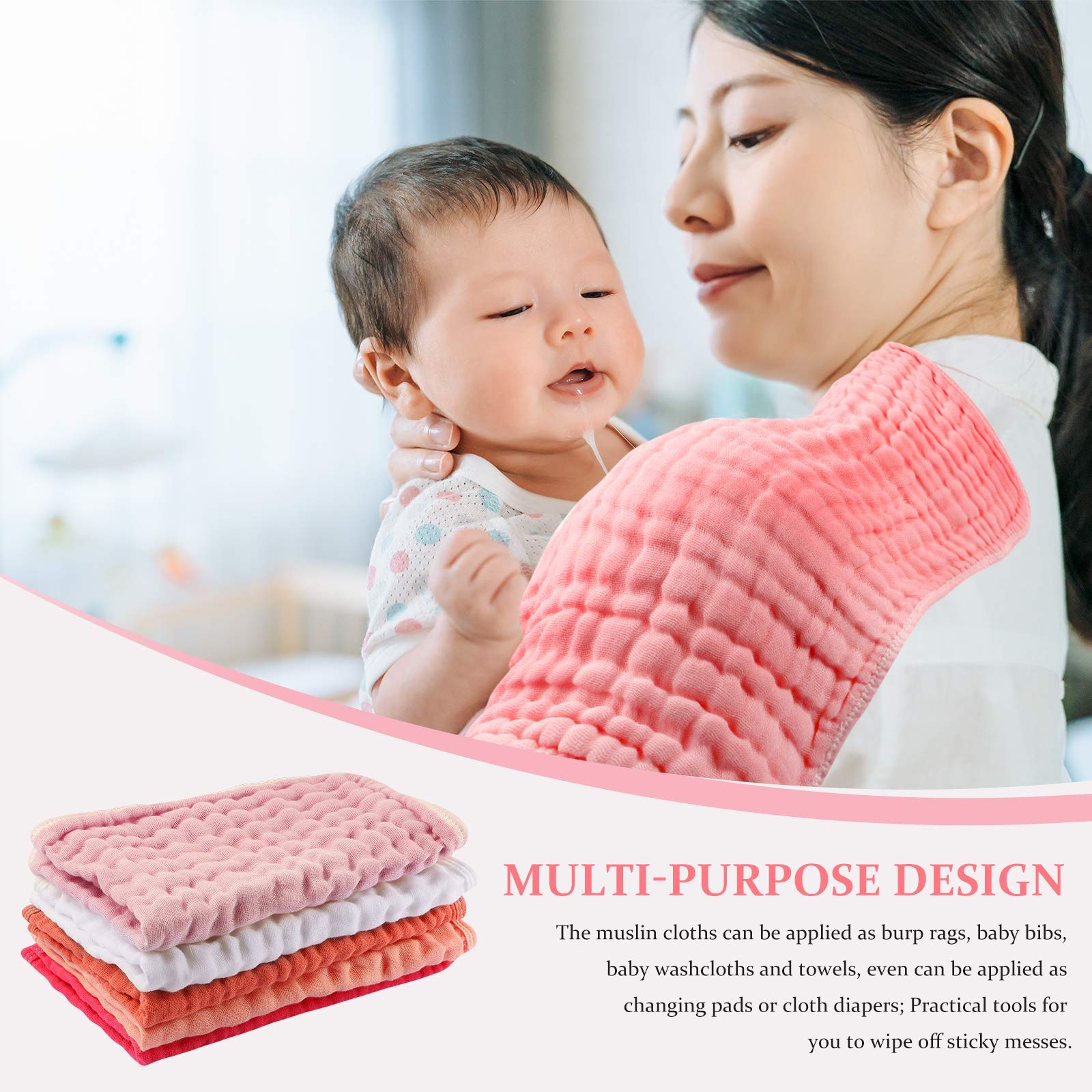 Hicarer multiuse baby cloth burp, ideal changing pads or back-up cloth diapers.