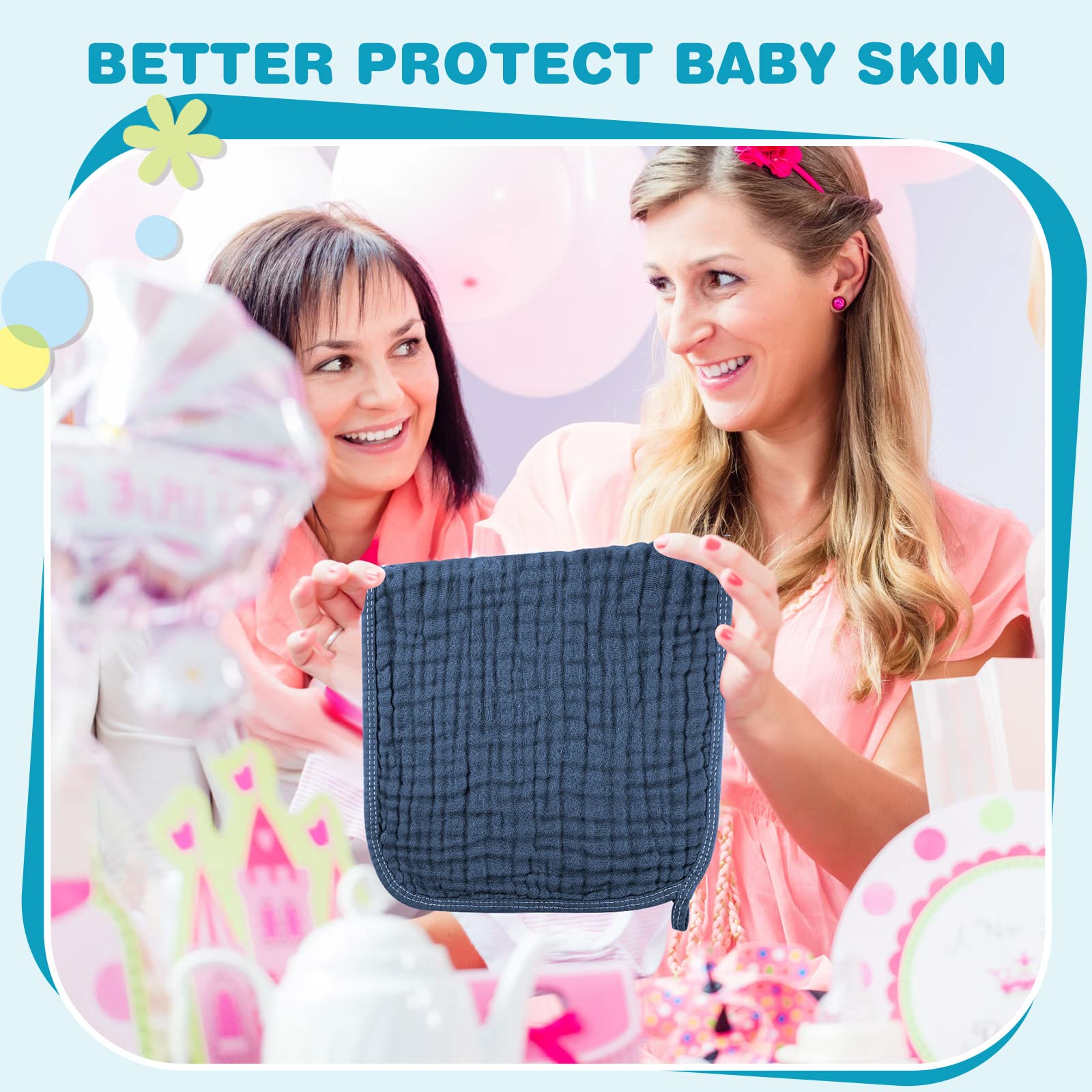 Hicarer muslin burp cloths gift-ready packaging ideal baby shower gift.