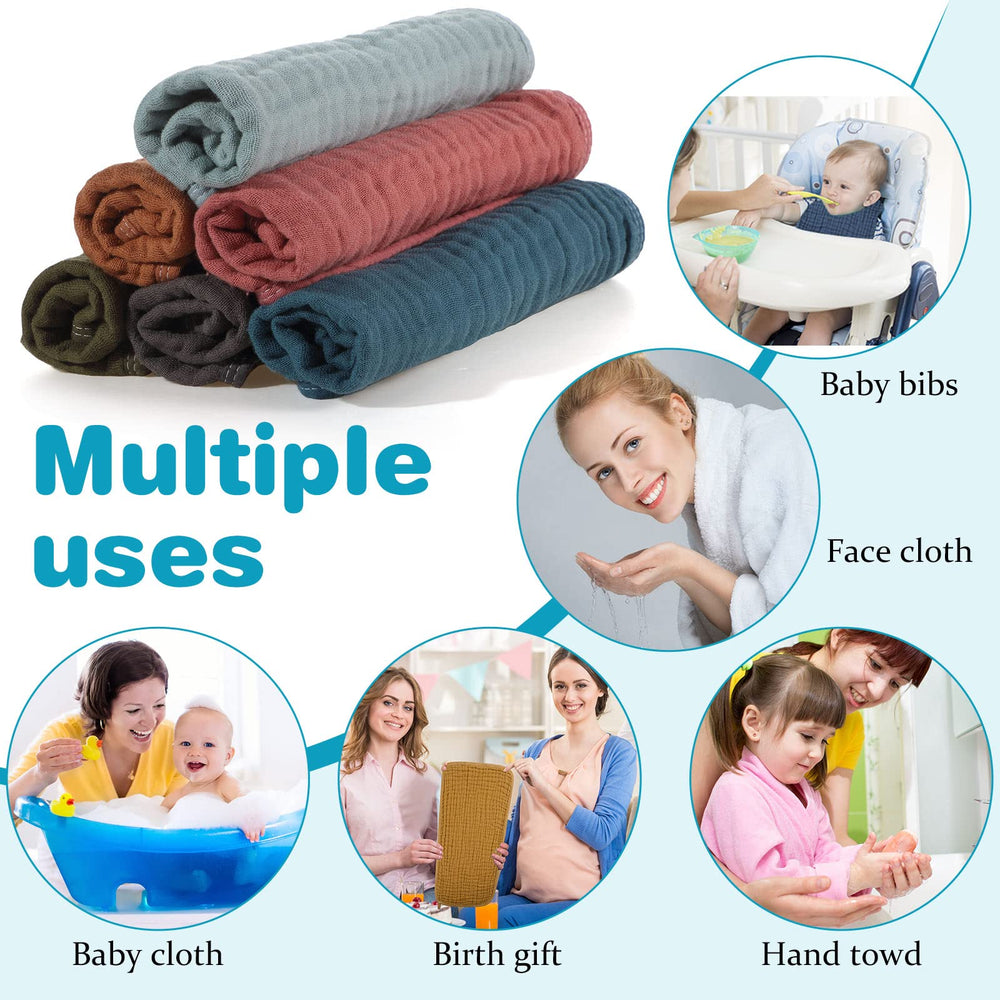 Hicarer muslin burp cloths machine washable design for easy care.