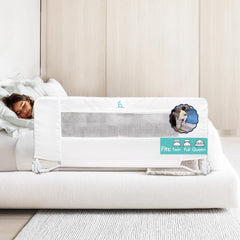 hiccapop bed rail 57in twin guard for snug toddler sleep and secure protection.