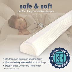 Hiccapop bed rail bumper under-sheet installation demonstrates easy setup