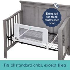 hiccapop crib-rail easy-assembly no-tools setup speeds up installation.