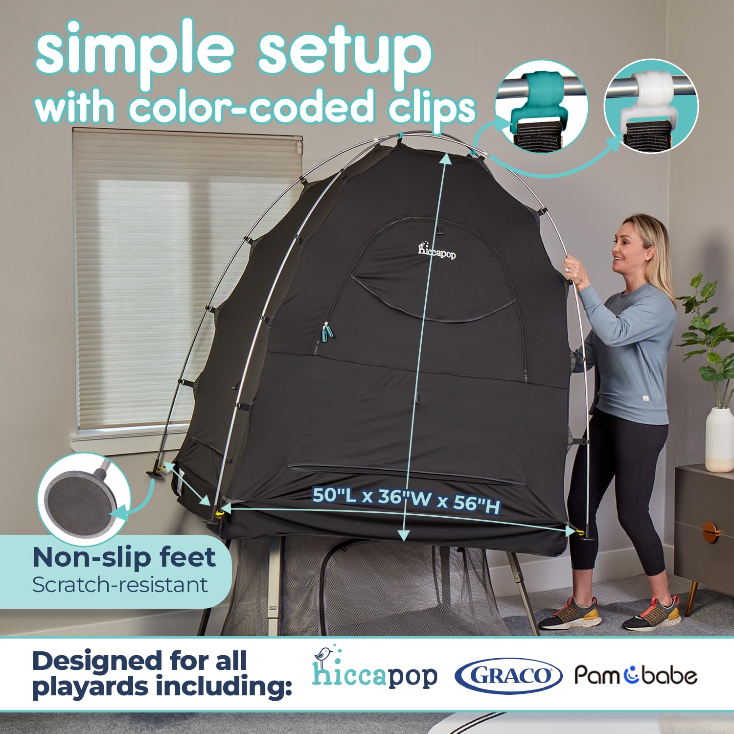 hiccapop DayDreamer dual-access doors enable easy parent and child entry