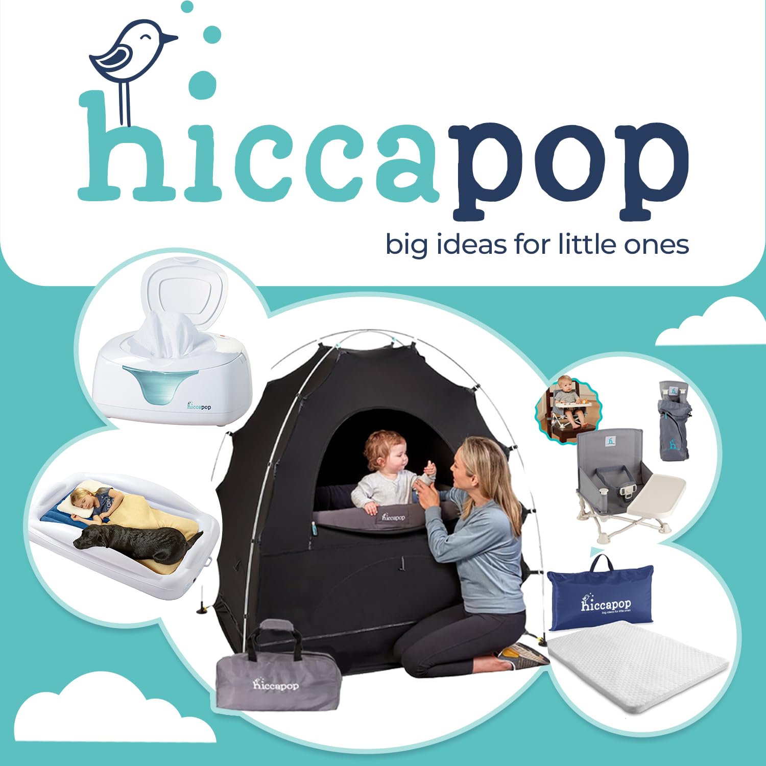hiccapop DayDreamer sleep space in dark room supports calm travel naps