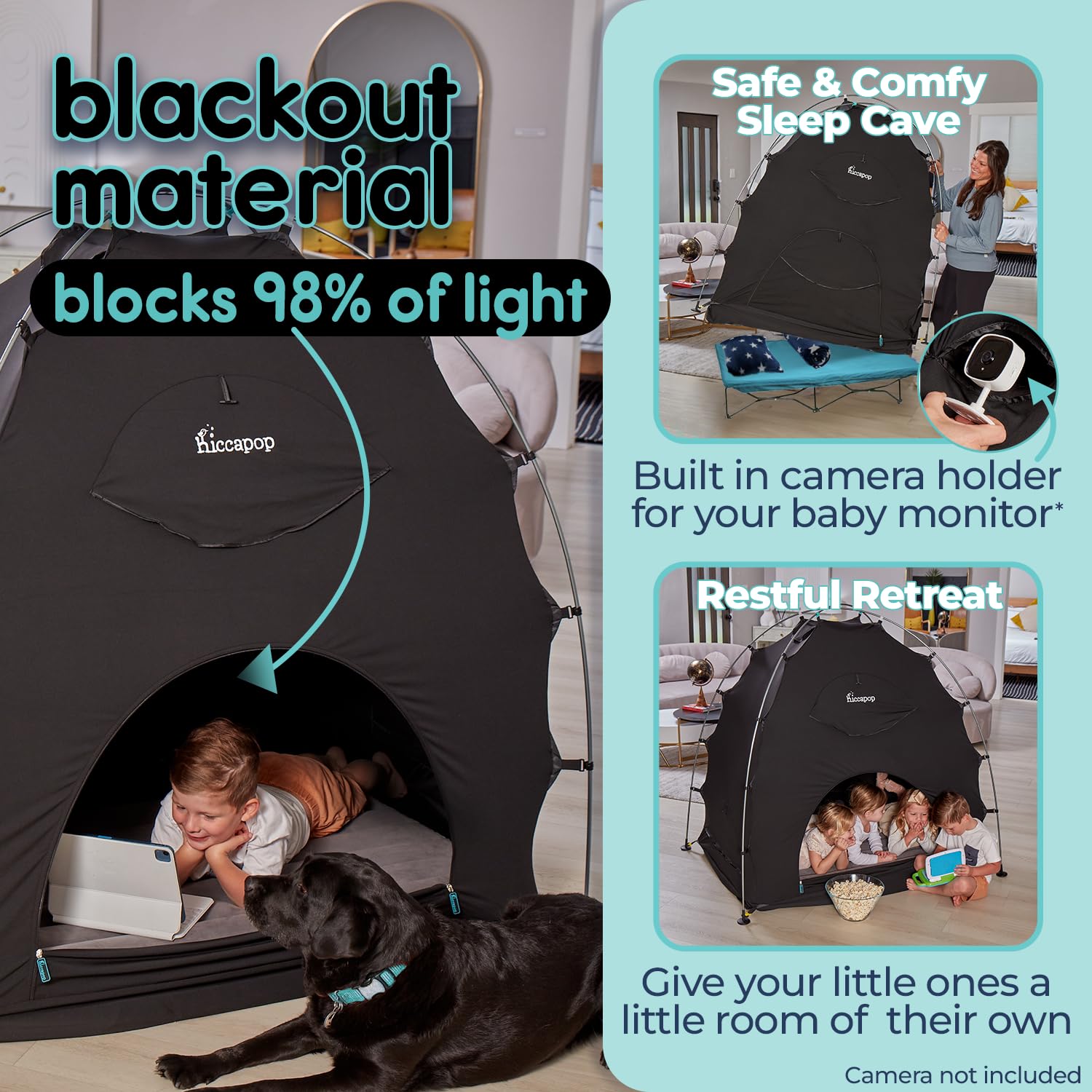 hiccapop DayDreamer six-vent ventilation supports breathable comfort during naps