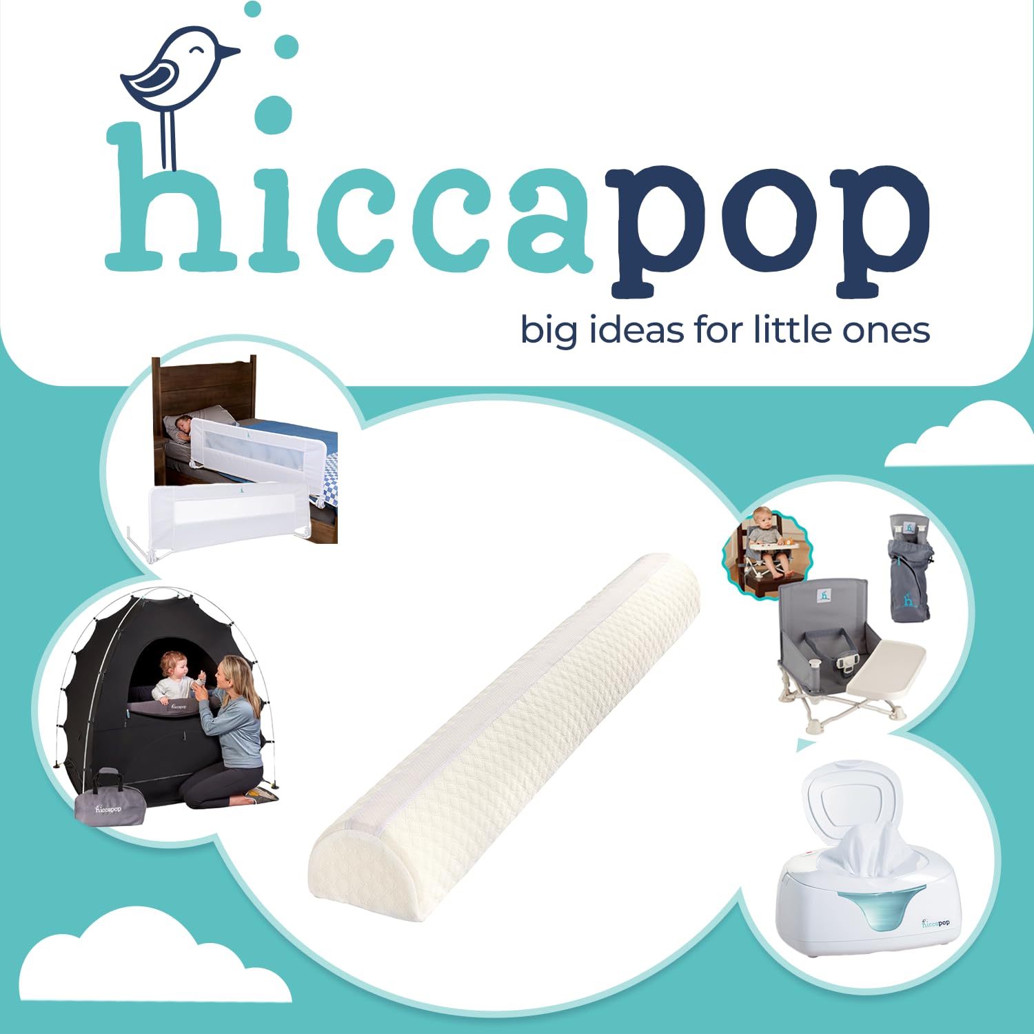 hiccapop hypoallergenic bed rail; lead- and BPA-free for safer sleep.