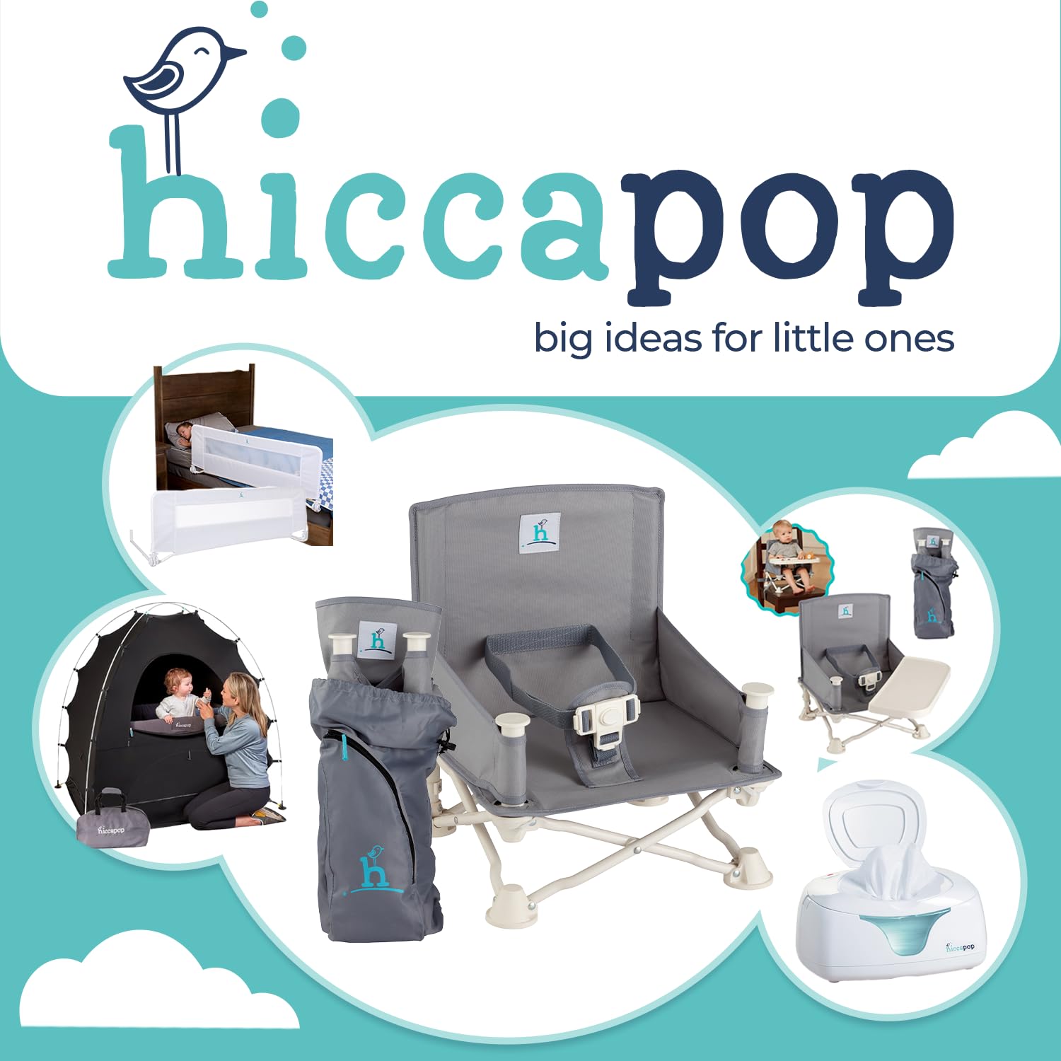 hiccapop OmniBoost carry bag keeps booster organized during trips.