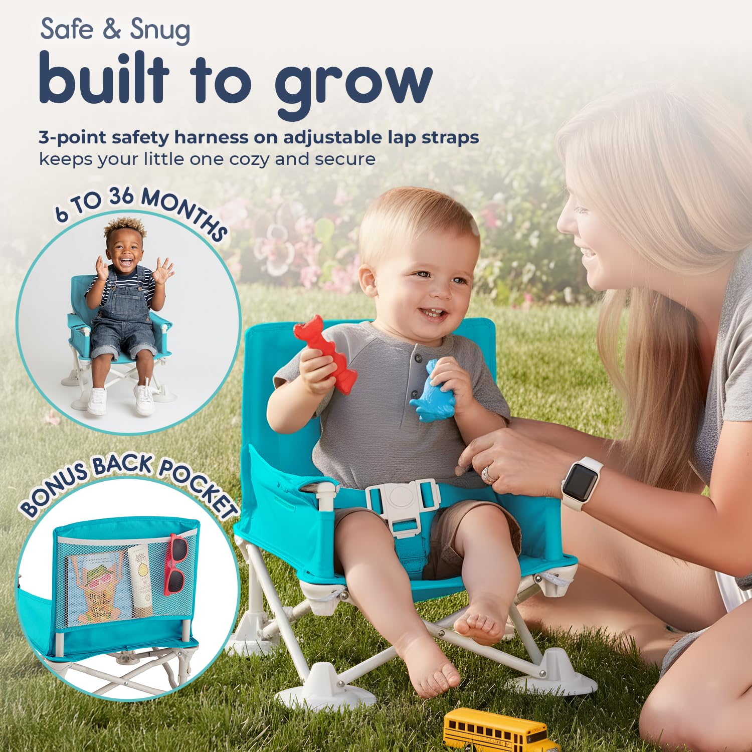 hiccapop OmniBoost one-hand buckle release aids quick securing.