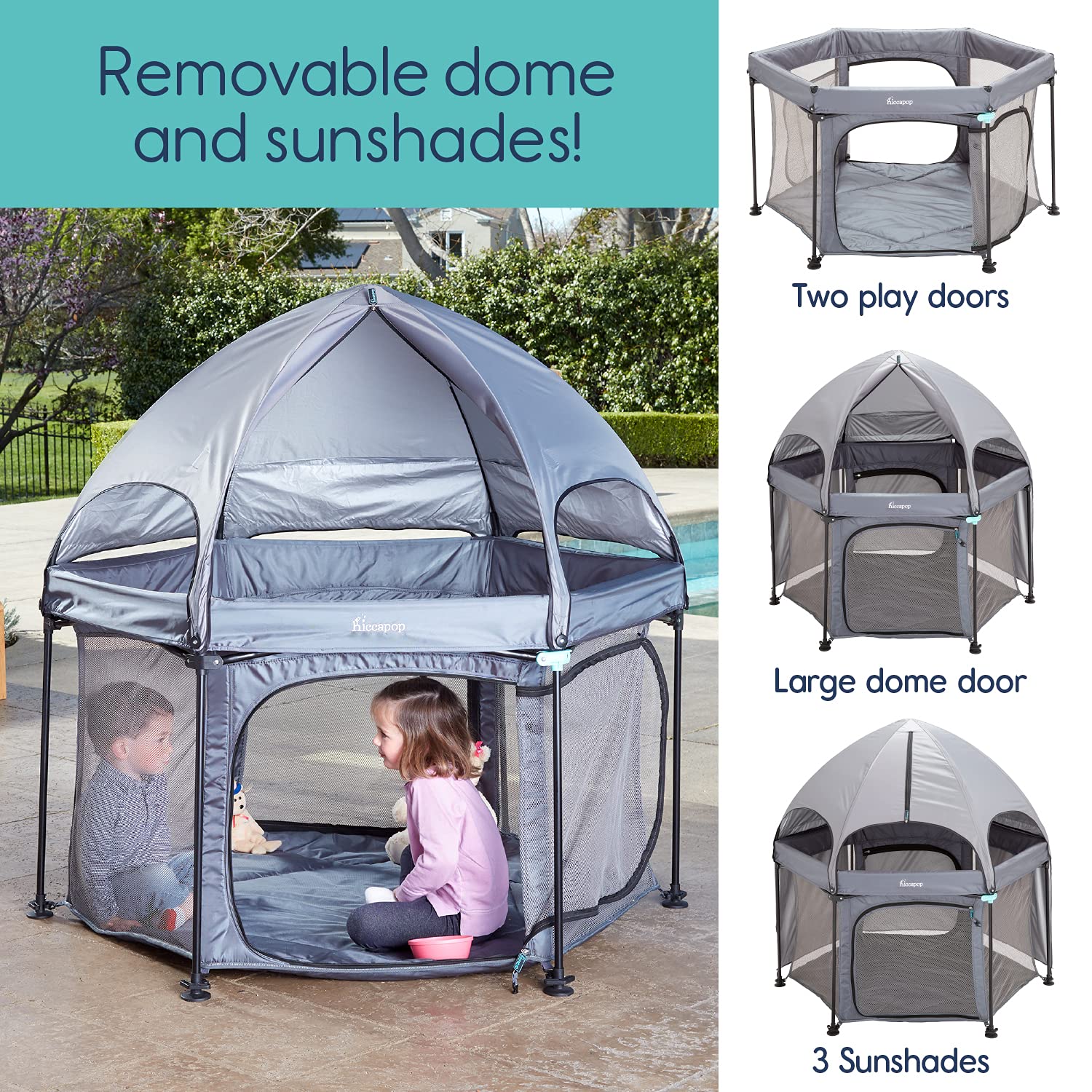 hiccapop playpod inside view baby—secure space for curious infants to explore safely