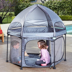 hiccapop playpod outdoor dome canopy—secure shade for safe, supervised outdoor play