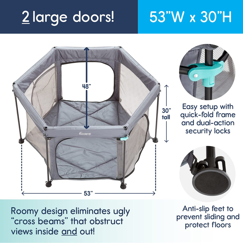 hiccapop playpod travel folded compact—easy setup for trips to park or grandma's house