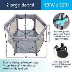 hiccapop playpod travel folded compact—easy setup for trips to park or grandma's house