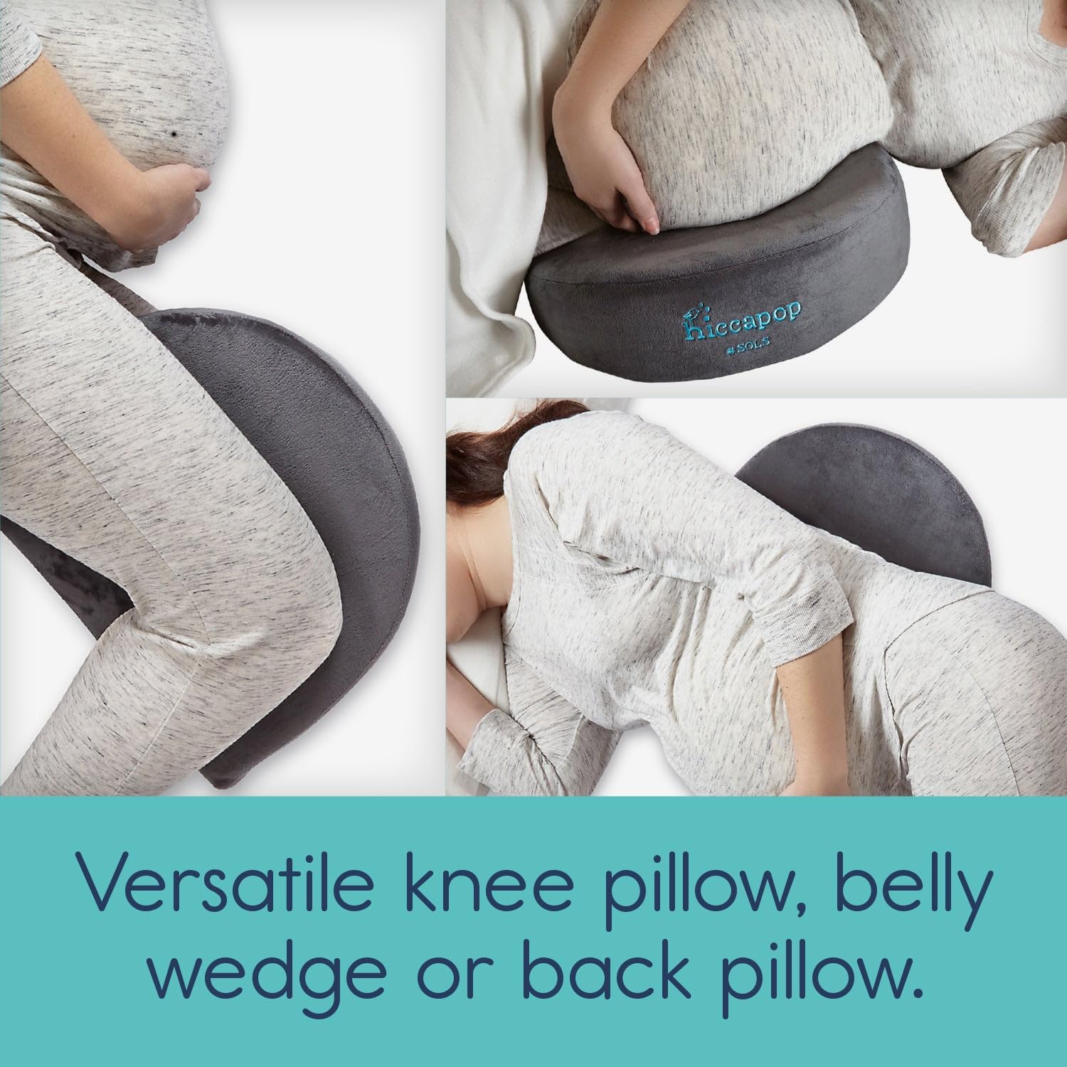 hiccapop pregnancy pillow wedge firm side provides stable back support